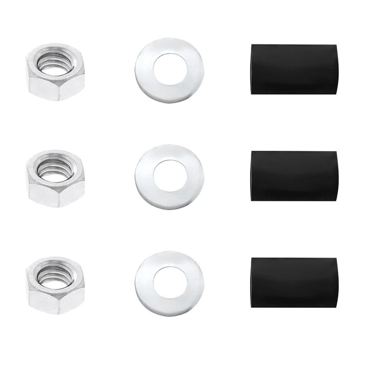 4" x 24" Chrome Standard Bottom Mud Flap Plate - Welded Stud (Pair)