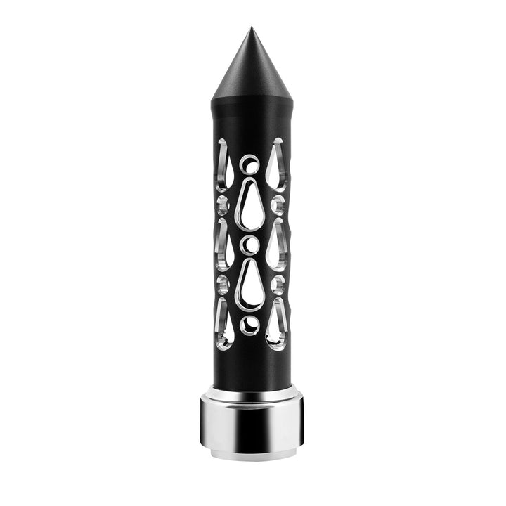 Thread-On Brooklyn Style Spike Gearshift Knob With 9/10 Speed Adapter - Matte Black/Vertical