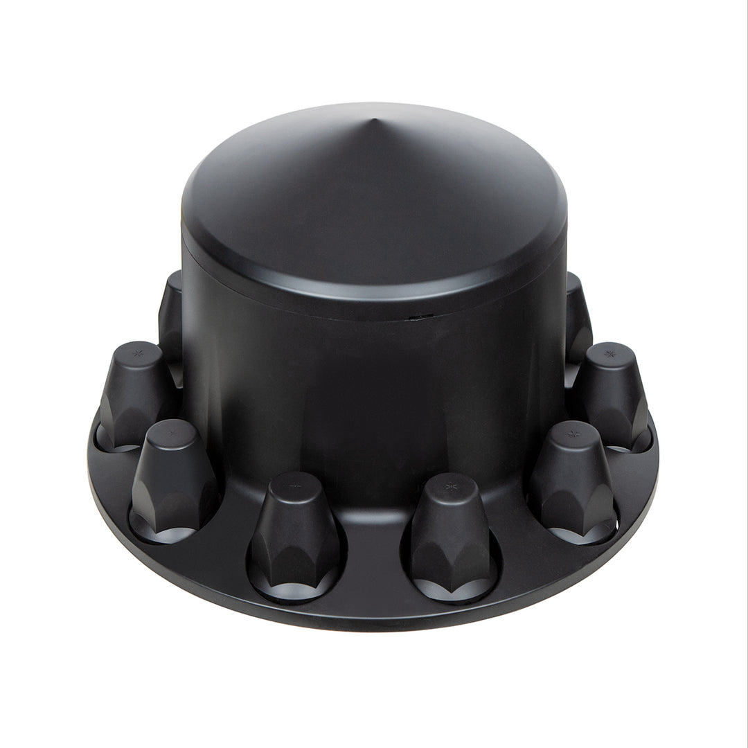 Pointed Rear Axle Cover With 33mm Standard Thread-On Nut Covers - Matte Black