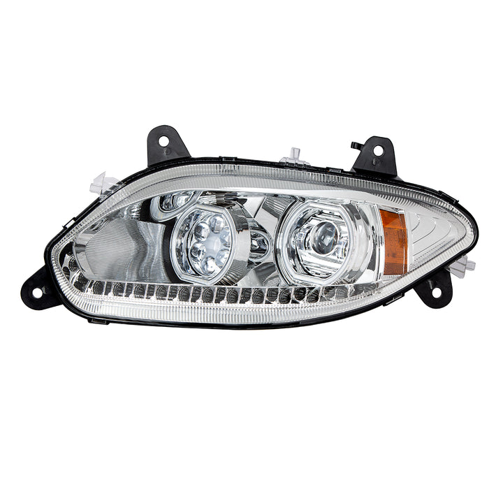 Chrome 17 LED Headlight For 2018-2025 International LT - Driver