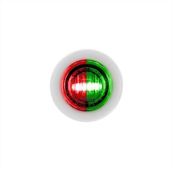 2 LED 3/4" Mini Double Fury Light (Clearance/Marker) - Red &amp; Green LED/Clear Lens