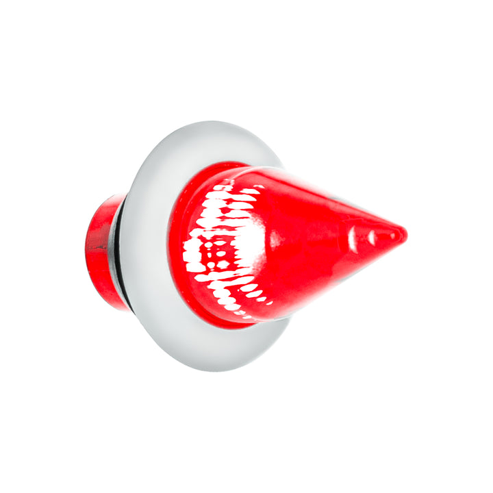4 LED Dual Function 3/4" Mini Spike Light With Stainless Steel Bezel (Clearance/Marker) - Red LED/Red Lens