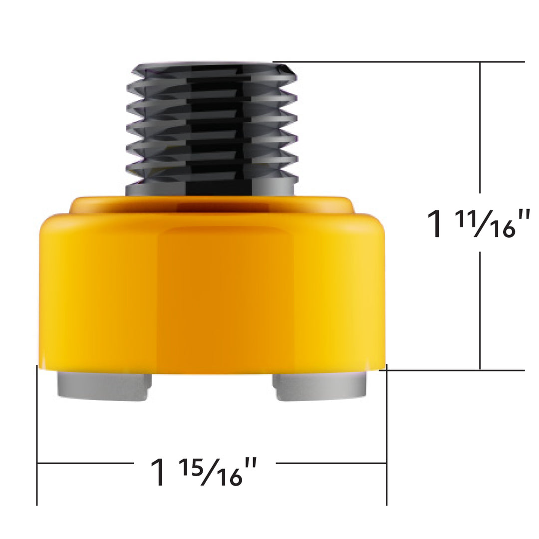 M30 x 3.5 Thread-On Shift Knob Mounting Adapter For Eaton Fuller Style 9/10 Shifter - Electric Yellow
