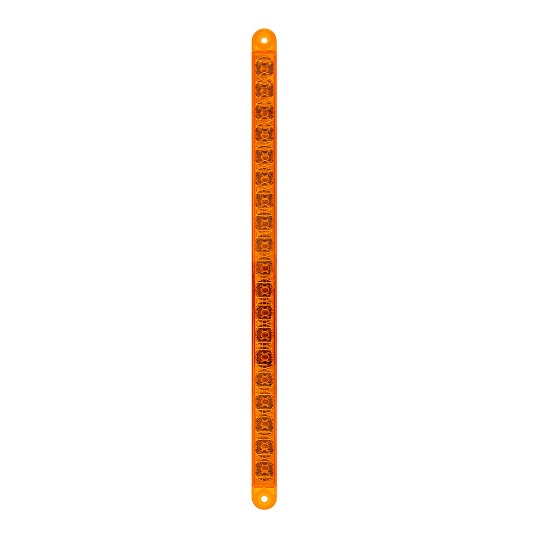 19 LED 12" Reflector Turn Signal Light Bar - Amber LED/Amber Lens (Bulk)