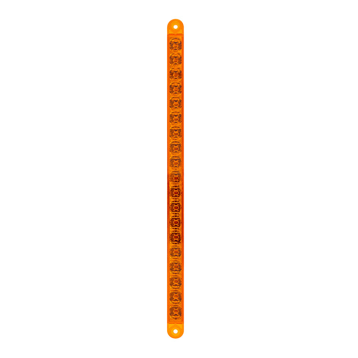 19 LED 12" Reflector Turn Signal Light Bar - Amber LED/Amber Lens (Bulk)