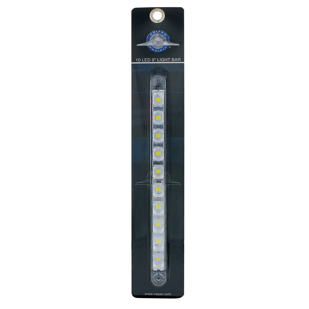 10 LED 9" Dual Function Light Bar - White LED/Clear Lens