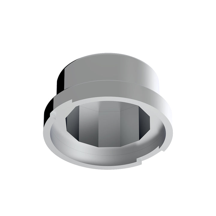 3/4" x 5/8" Chrome Plastic Flat Top Nut Covers - Push-On (10-Pack)
