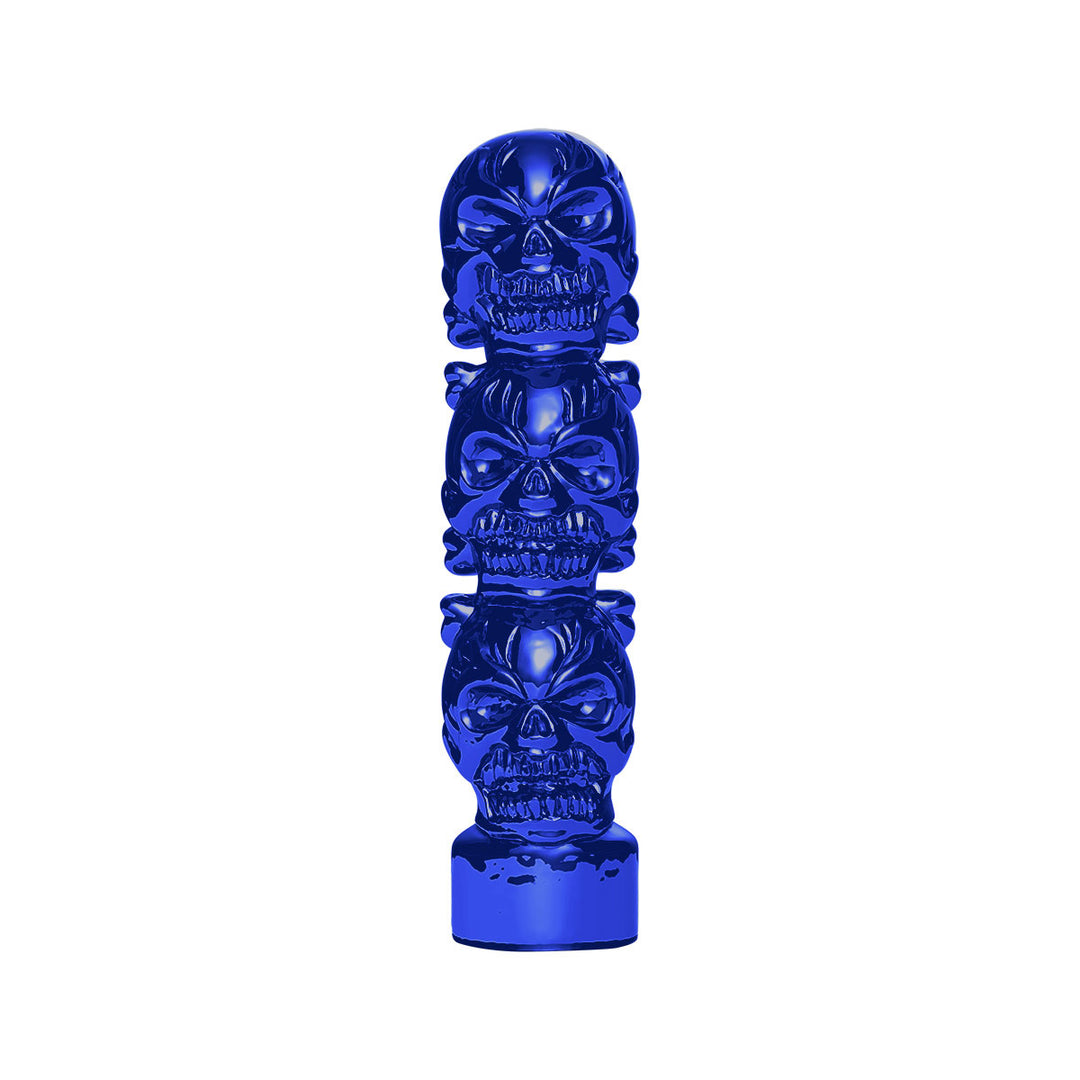 1/2" - 13 Thread-On 3 Skull Candy Color Shift Knob - Indigo Blue