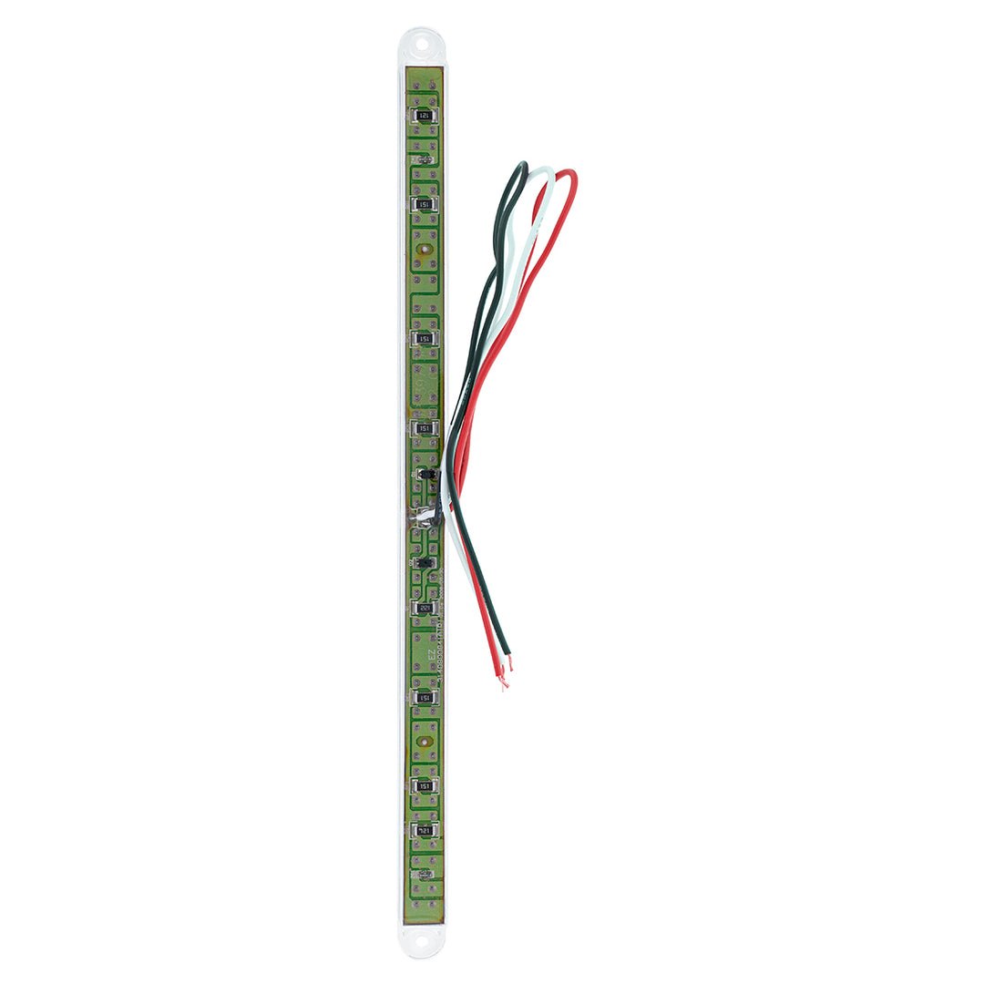 19 LED 12" Reflector Light Bar (Stop, Turn &amp; Tail) - Red LED/Clear Lens (Bulk)