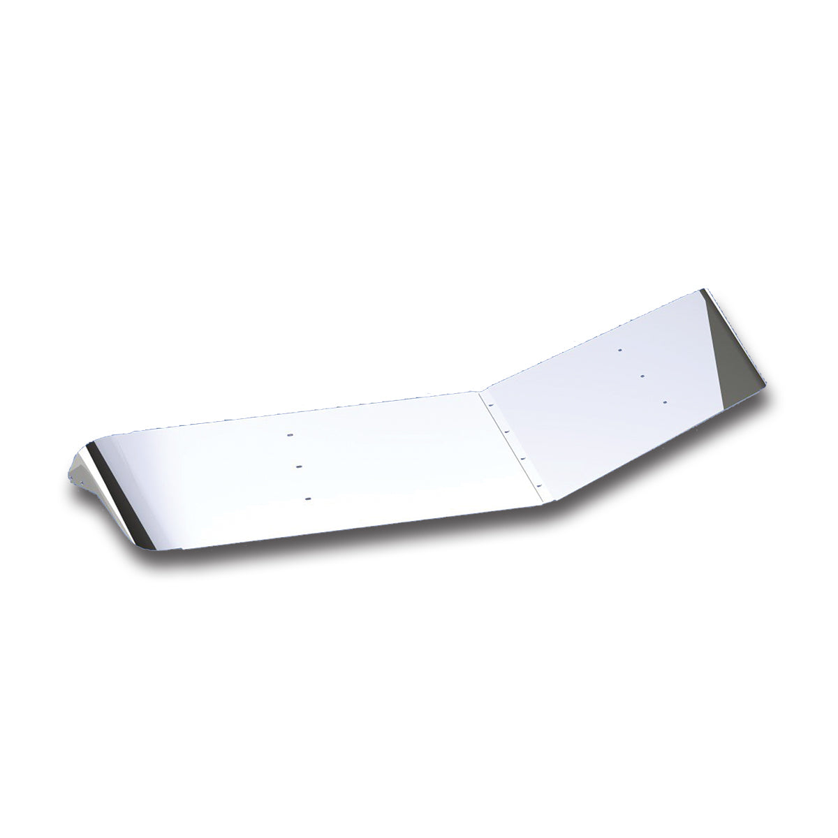 12" Stainless Extended Style Sunvisor For 2005+ Peterbilt 379/388/389/367 With Low Roof Standard Cab