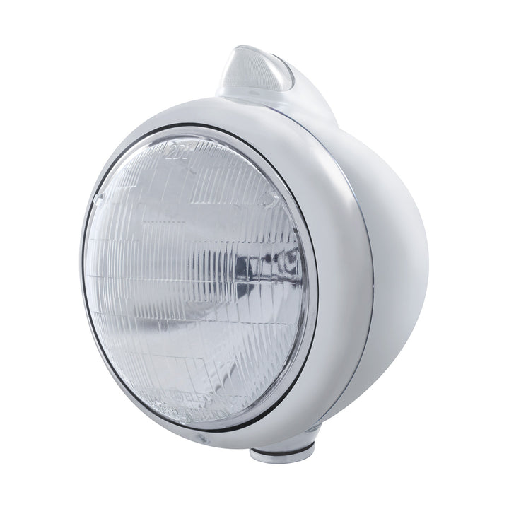 Chrome Guide 682-C Headlight 6014 &amp; Original Style LED Signal - Clear Lens