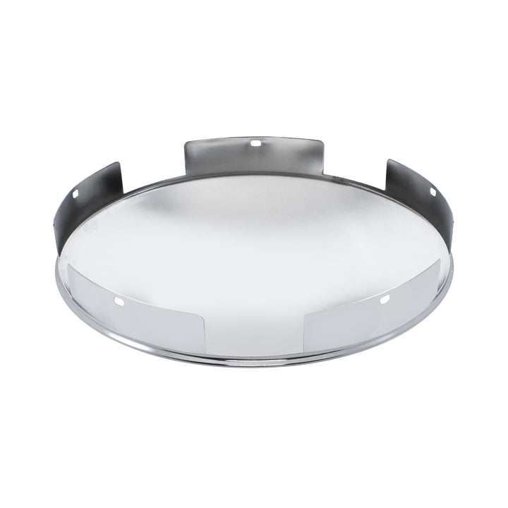 5 Even Notched Stainless Steel Dome Front Hubcap - 1" Lip