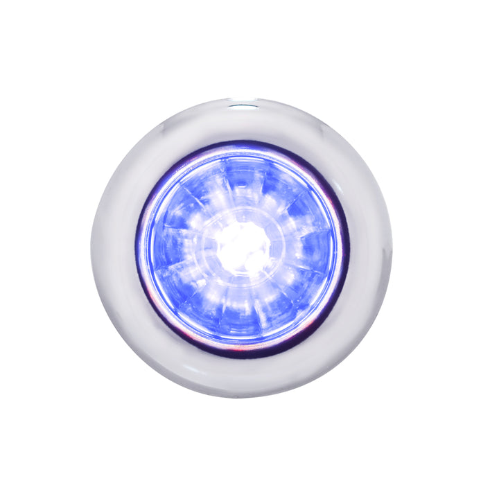 4 LED Dual Function 3/4" Mini Watermelon Light (Clearance/Marker) - Blue LED/Clear Lens