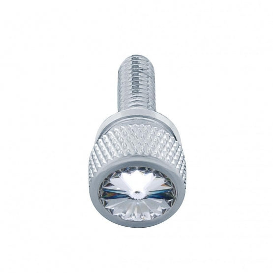 3/4" Short M6 - 1.0 Dash Screw For Kenworth - Clear Crystal (12-Pack)