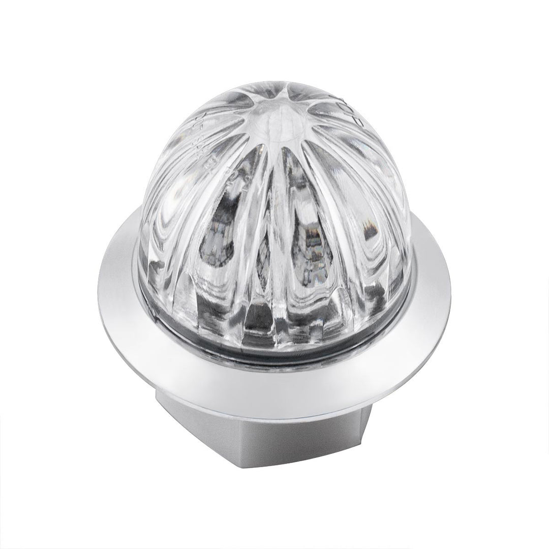 4 LED 1-1/8" Watermelon Double Fury Light With Clear Lens (Clearance/Marker) - Amber &amp; Red LED