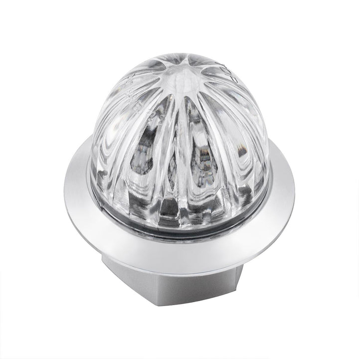 4 LED 1-1/8" Watermelon Double Fury Light With Clear Lens (Clearance/Marker) - Amber &amp; Red LED