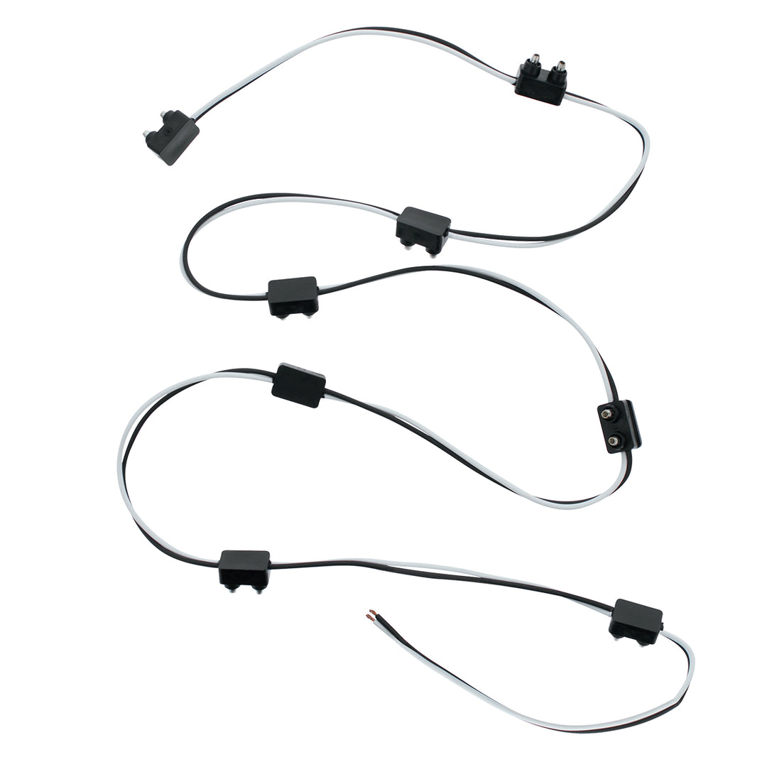 2 - Prong Plug Wiring Harness With 6" Lead Between Plugs - 8 Plugs