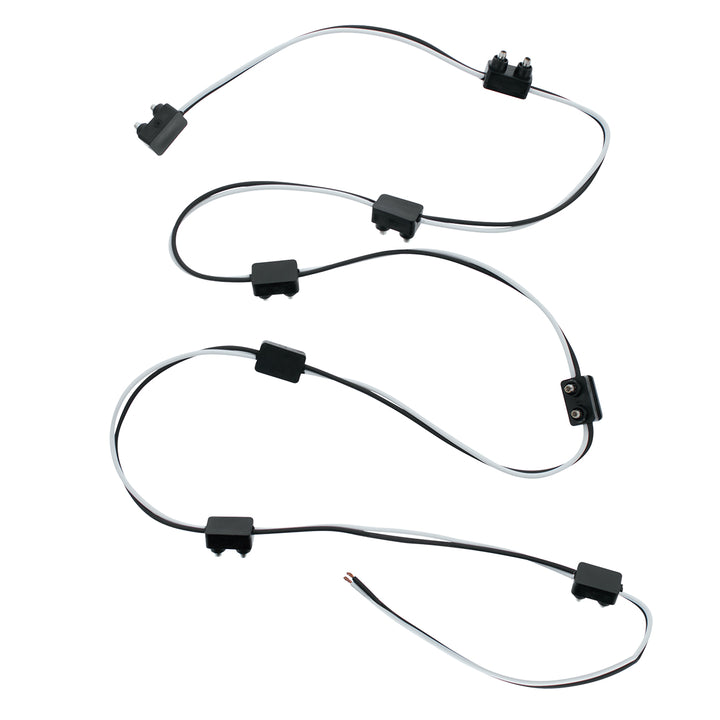 2 - Prong Plug Wiring Harness With 6" Lead Between Plugs - 8 Plugs