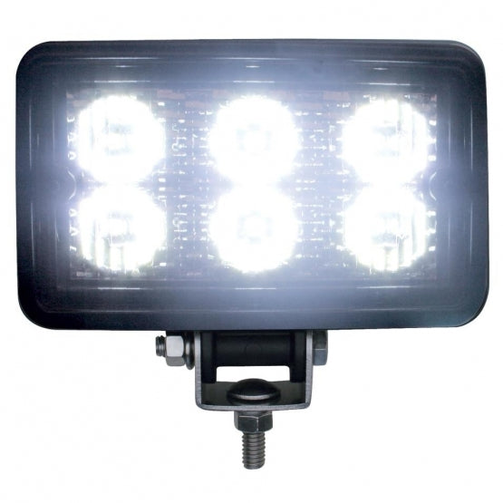 6 High Power 3 Watt LED Rectangular Work Light (Bulk)