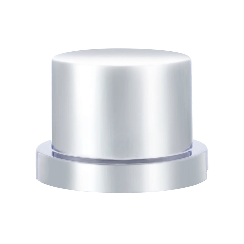 1/2" x 5/8" Chrome Plastic Flat Top Nut Cover - Push-On (Bulk)