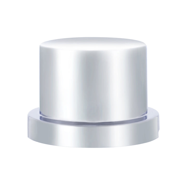 1/2" x 5/8" Chrome Plastic Flat Top Nut Cover - Push-On (Bulk)