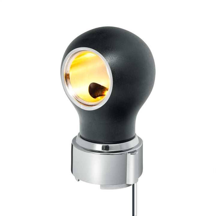 Thread-On Matte Black Charlotte Style Gearshift Knob With LED 9/10 Speed Adapter - Amber LED