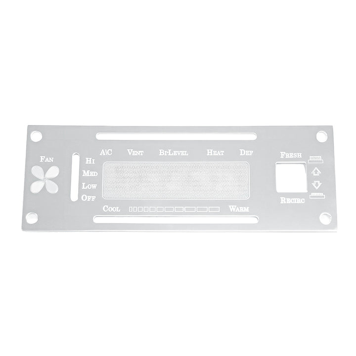Kenworth Stainless A/C Control Plate With Opening