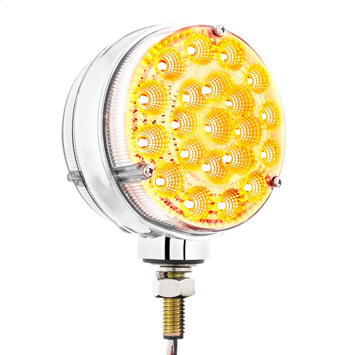 42 LED Reflector Double Face Competition Series Turn Signal Light - Amber &amp; Red LED/Clear Lens