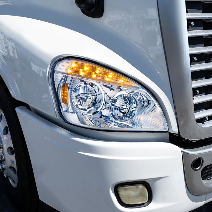 Chrome LED Headlight For 2008-2017 Freightliner Cascadia - Passenger
