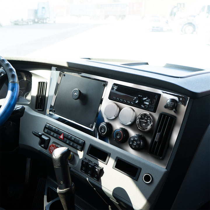 Chrome Center Dash Upper Panel For 2018-2023 Freightliner Cascadia