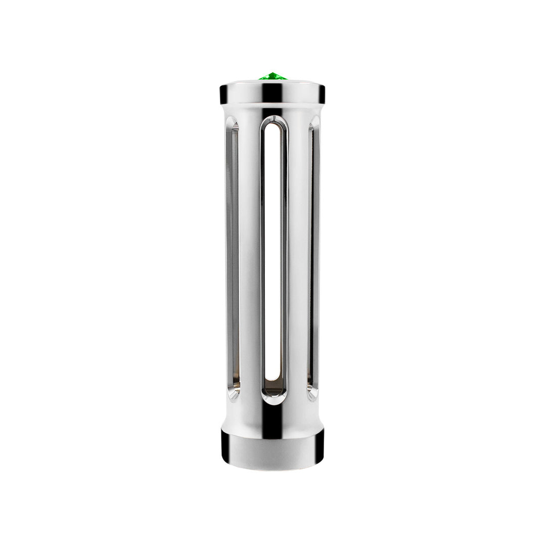 M30 x 3.5 Thread-On Sonoma Style Gearshift Knob - Dark Green Crystal/Chrome