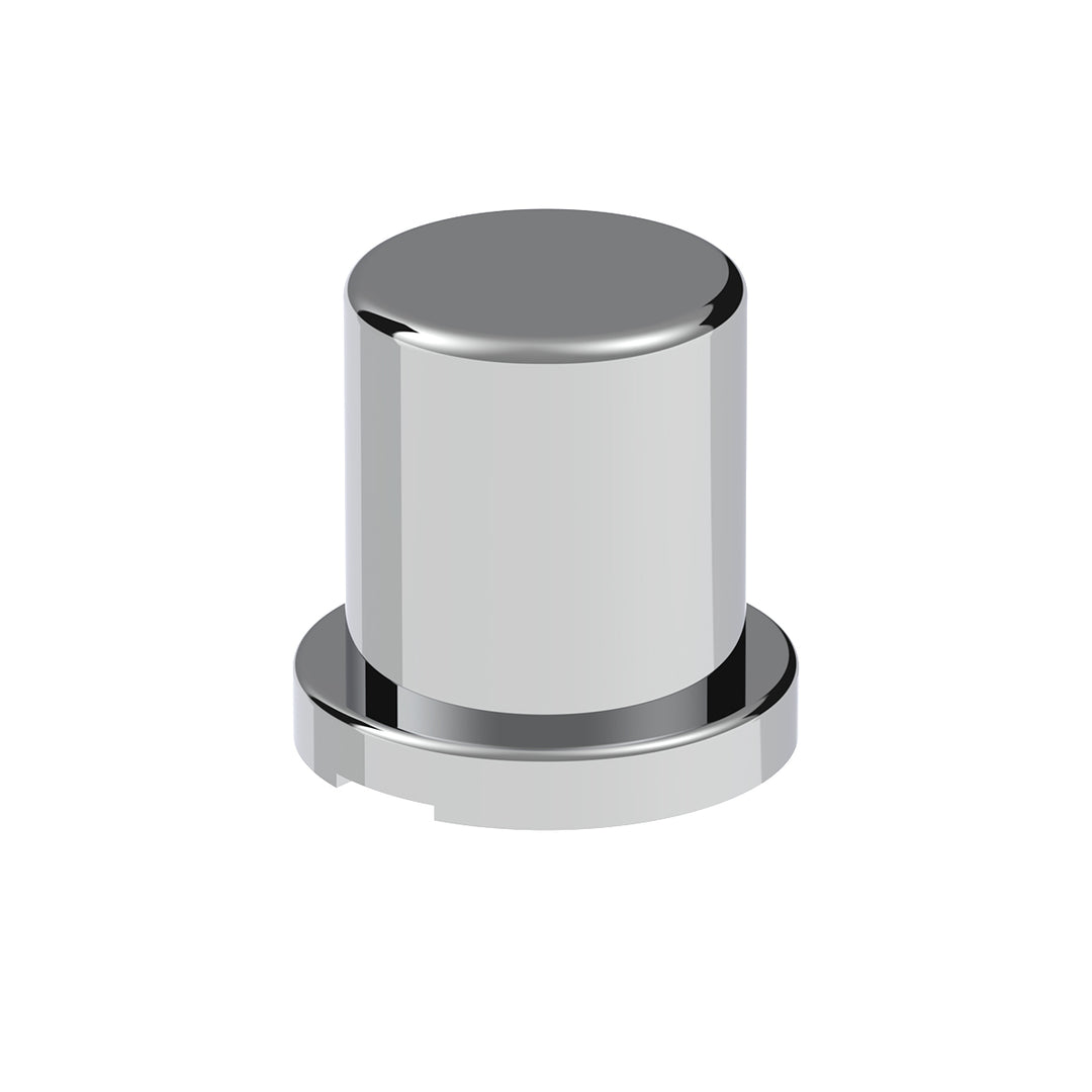 3/4" x 1-1/4" Chrome Plastic Flat Top Nut Covers - Push-On (10-Pack)