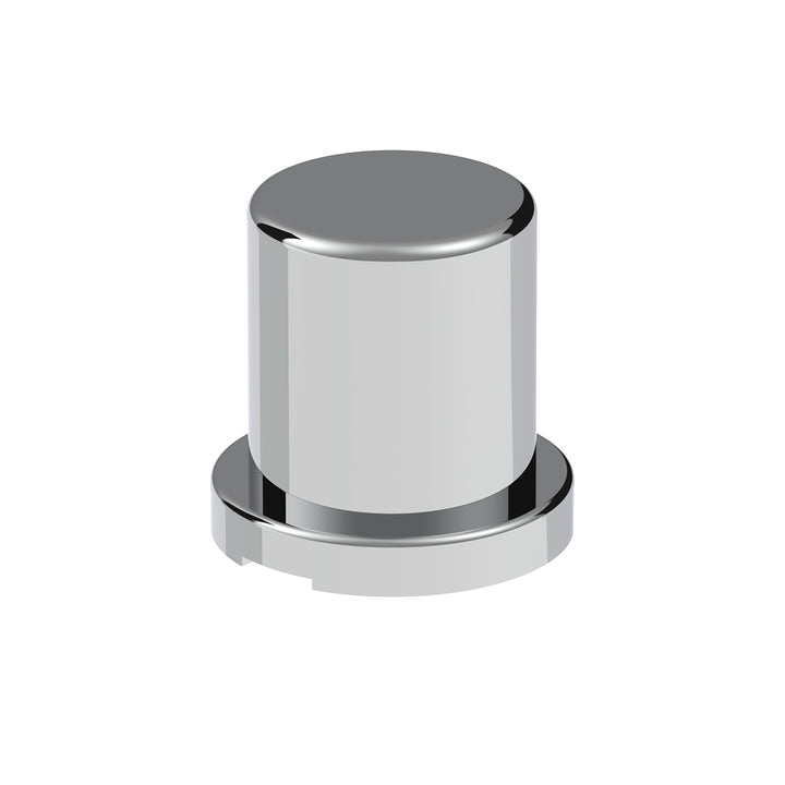 3/4" x 1-1/4" Chrome Plastic Flat Top Nut Covers - Push-On (10-Pack)