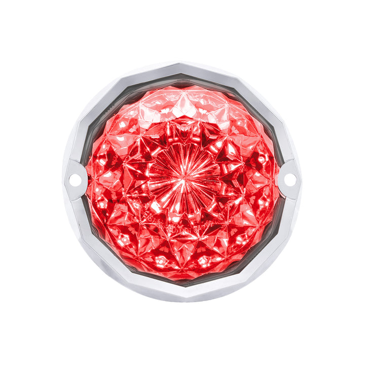 19 LED Dual Function Crystal Watermelon Light Kit With Bezel - Red LED/Clear Lens