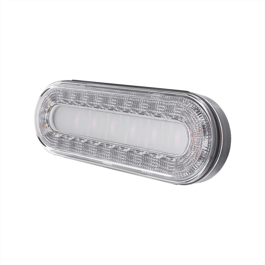 30 LED 6" Oval Lumos Light I - Series (Turn Signal) - Amber LED/Clear Lens