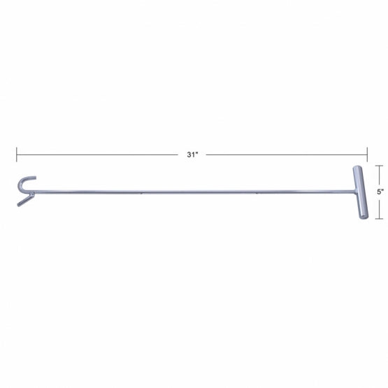 Chrome 31" Long Fifth Wheel Pin Puller, S - Hook (Each)