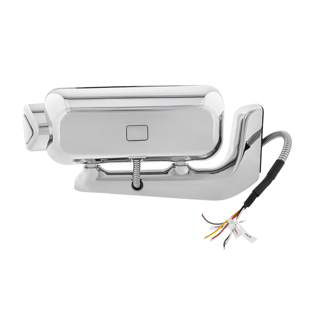 10 High Power LED "Chrome" Projection Headlight Assembly W/Mounting Arm &amp; Turn Signal Side Pod - Driver Side