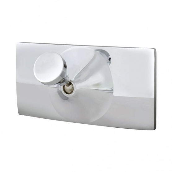 Rectangular Chrome Plated Aluminum Interior Rear View Mirror With Glue - On Mount