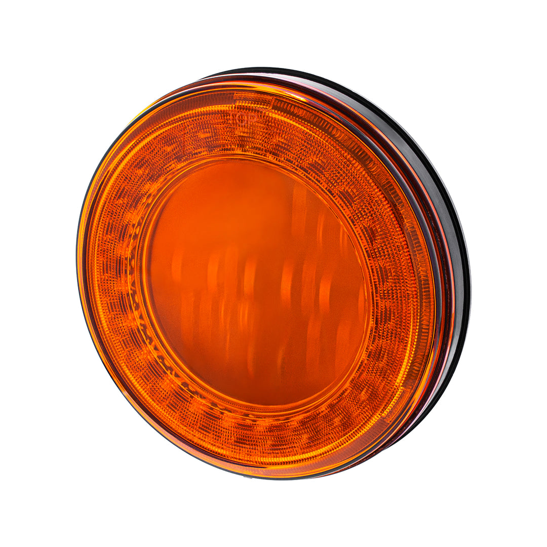 30 LED 4" Round Lumos Light I - Series (Turn Signal) - Amber LED/Amber Lens