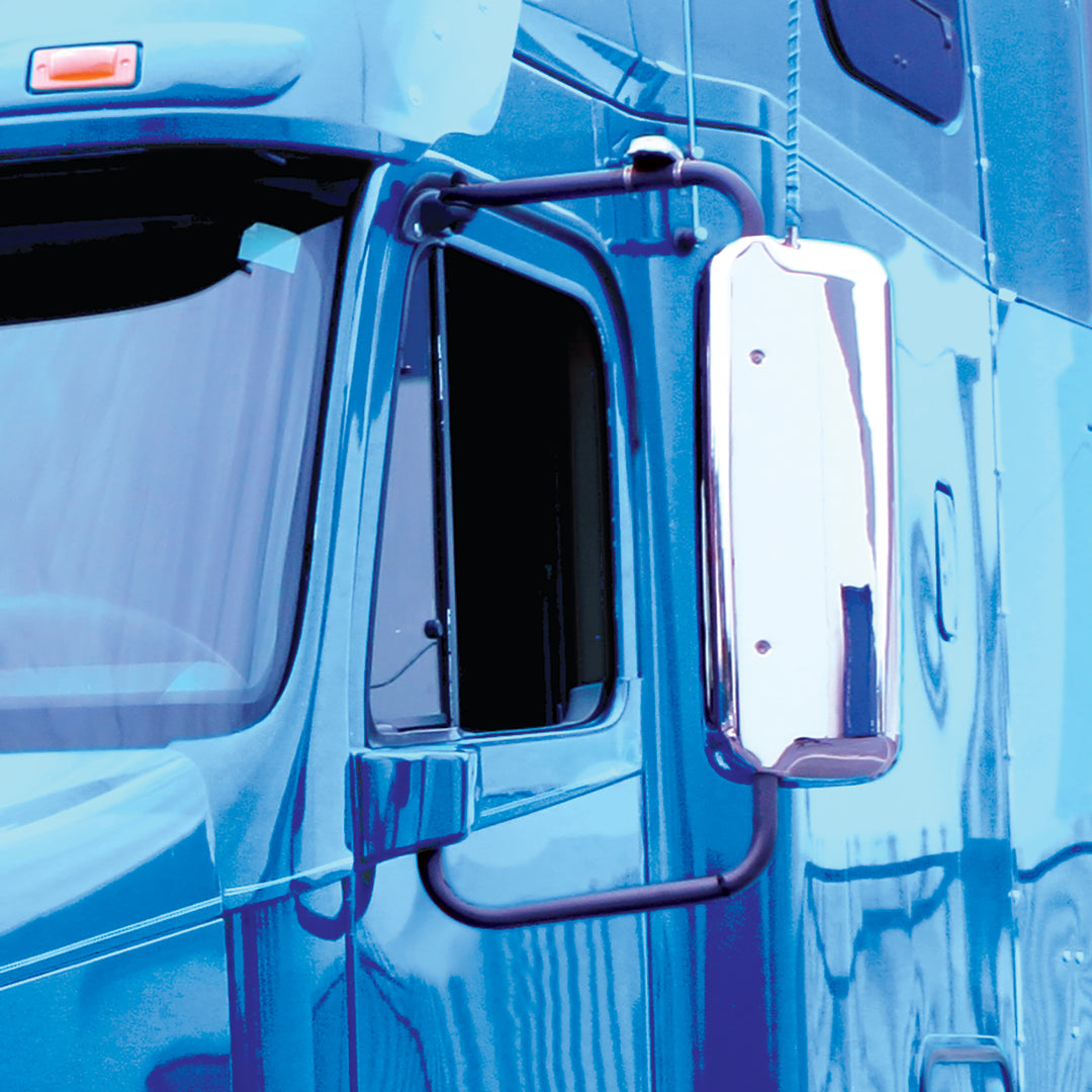 Chrome Mirror Cover For Freightliner Century (2005-2010) &amp; Columbia (2005-2020) - Passenger (Bulk)