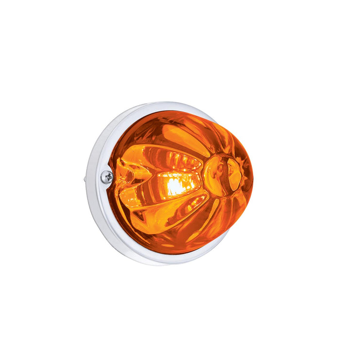 Glass Watermelon Light Kit With LED Light - Amber LED/Dark Amber Lens