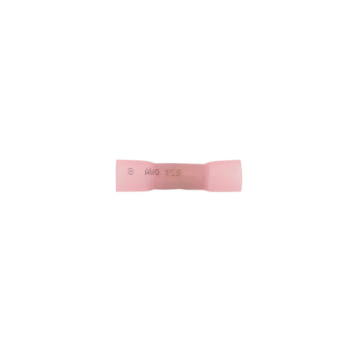 8 AWG CS Heat Shrink Butt Connector - Pink (4-Pack)