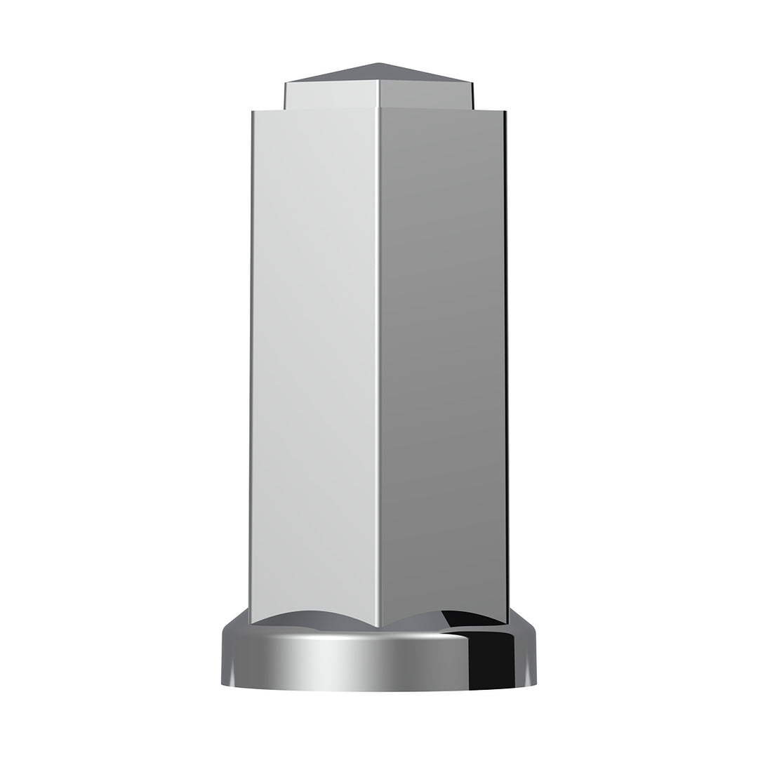 33mm X 4-1/4" Tall Chrome Plastic Hexagon Style Thread-On Nut Cover (Bulk)