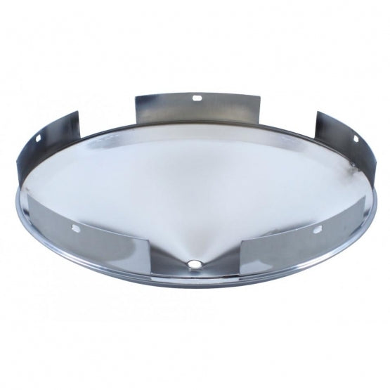 5 Even Notched Chrome Front Hubcap With 3 Bar Left Swing Spinner - 1" Lip