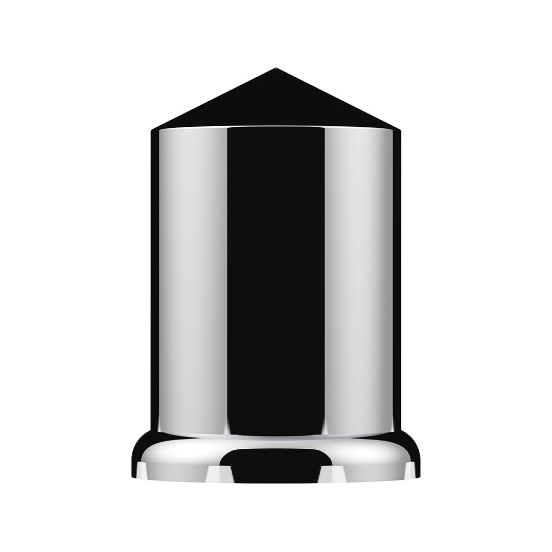 1-1/2" x 3" Chrome Plastic Pointed Nut Covers - Push-On (20-Pack)