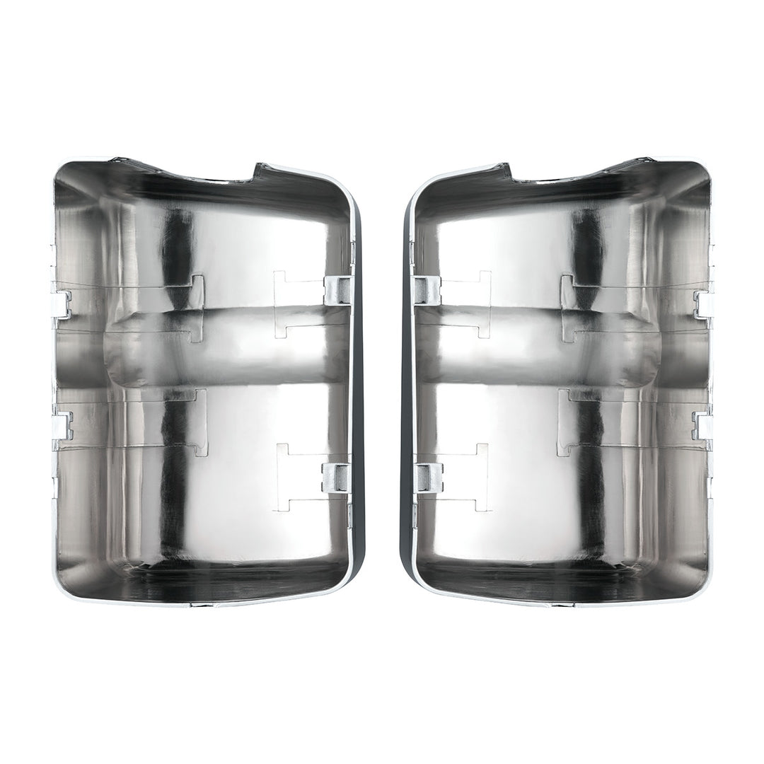 Chrome Plastic Bottom Mirror Post Covers For 2000-2010 International 9200I/9400I/9900I (Pair)