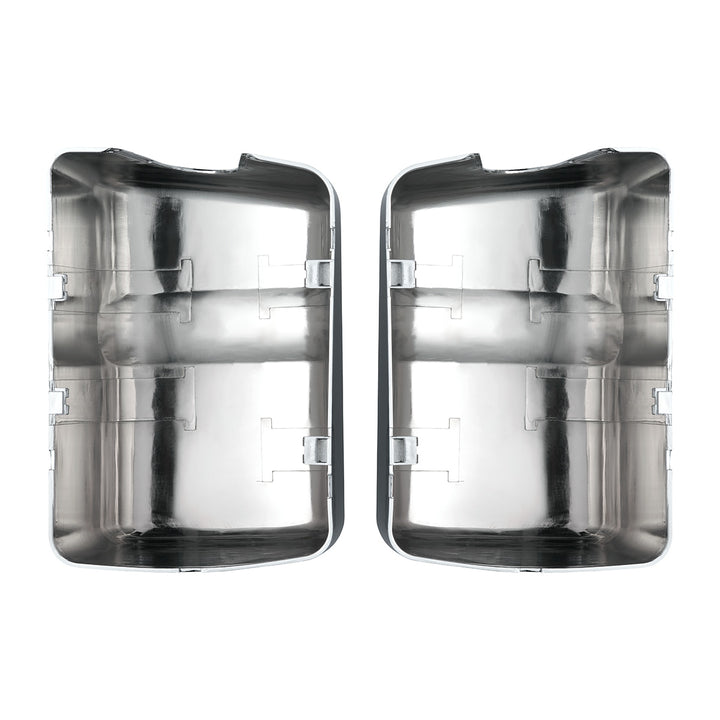 Chrome Plastic Bottom Mirror Post Covers For 2000-2010 International 9200I/9400I/9900I (Pair)