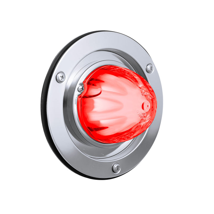 9 LED Dual Function GloLight Watermelon Sleeper Bunk Kit With 304 Stainless Steel Bezel - Red LED/Clear Lens