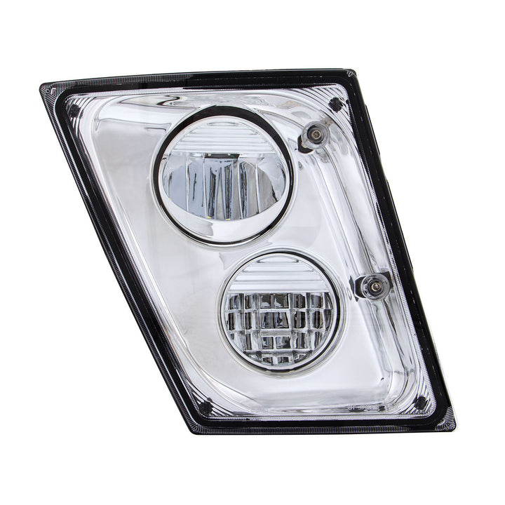 2 High Power LED Chrome Driving Light &amp; Fog Light For 2003-2017 Volvo VNL - Passenger/Right