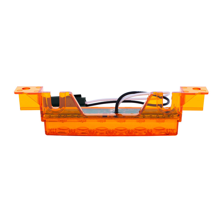 6 LED Competition Series Exterior Visor Light For 1996-2024 Volvo VNL - Amber LED/Amber Lens (5 Pcs)